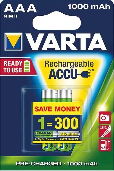 Varta Micro Battery 1000mAH HR03 1.2V
