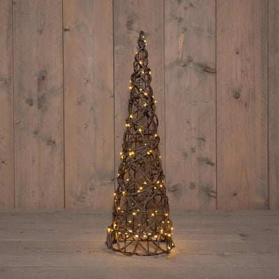 La collection Anna's cône lumineux 100LED classicwarm 60cm fonctionne avec 3 piles AA avec minuterie de 6 heures