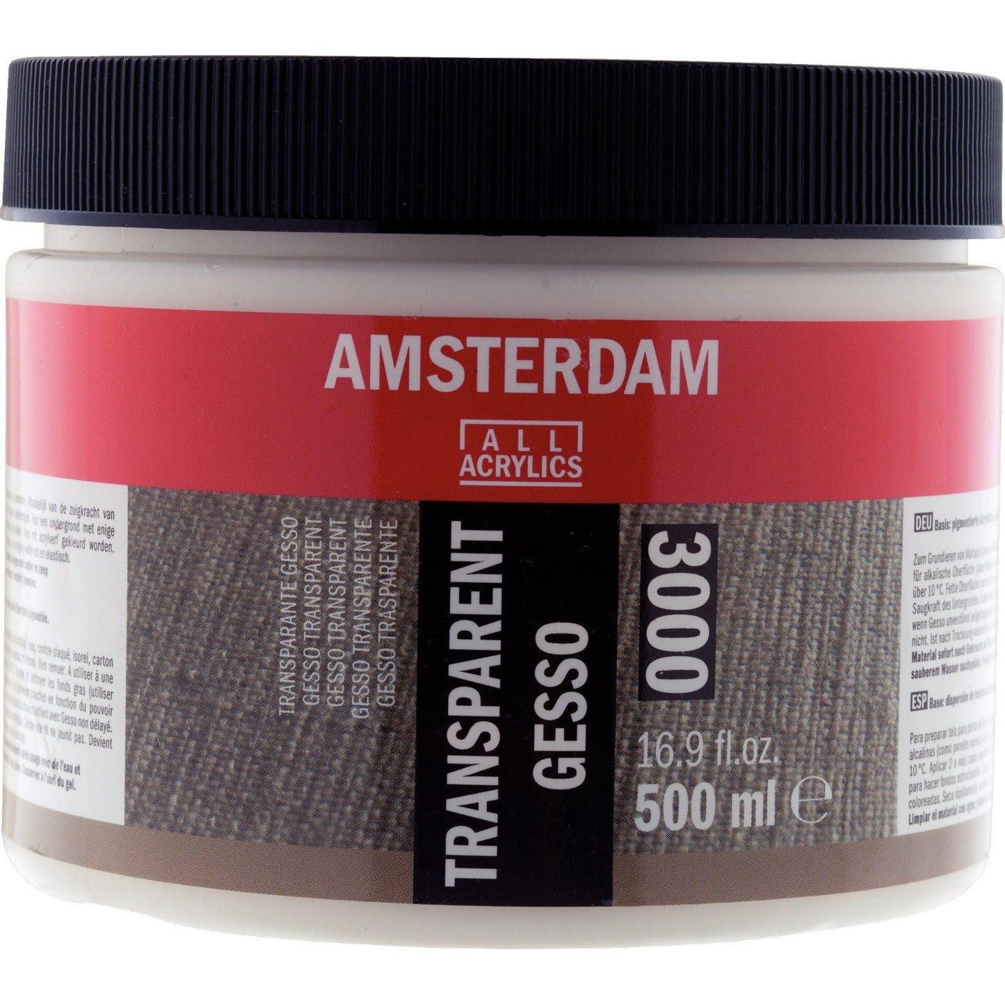 Amsterdam toutes acryliques amsterdam • gesso 3000 transparent 500ml