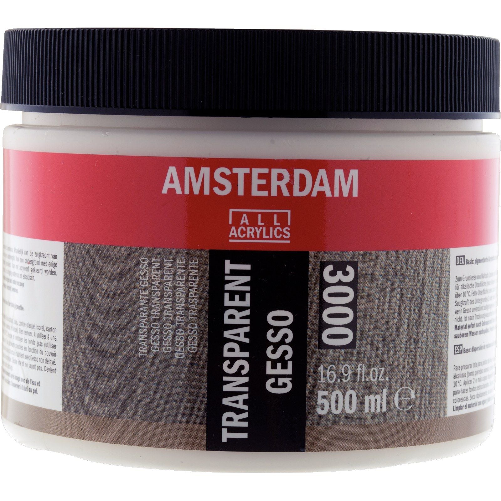 Amsterdam toutes acryliques amsterdam • gesso 3000 transparent 500ml