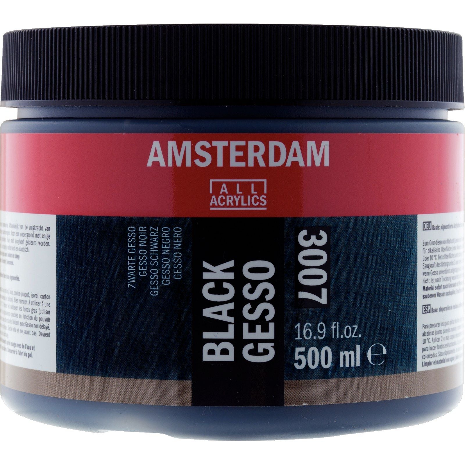 Amsterdam toutes acryliques amsterdam • gesso 3007 noir 500ml
