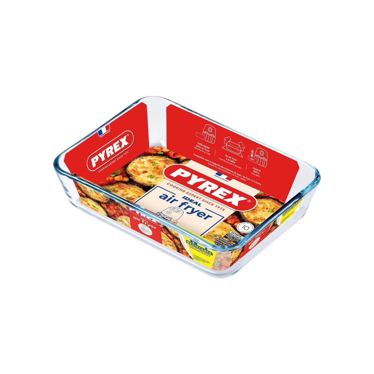 Plat à four Pyrex airfryer 19x14x5 cm rectangle | 2 pièces