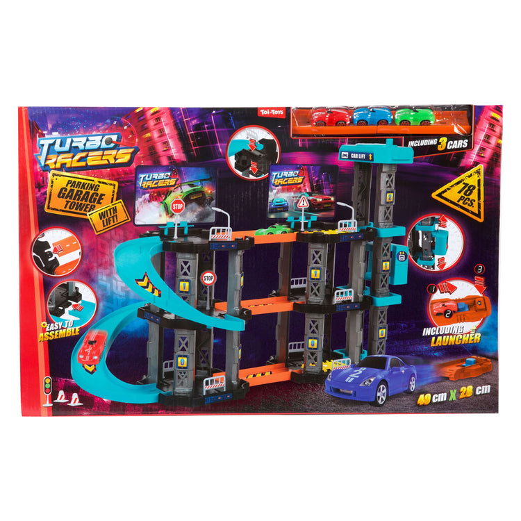 Parking garage Toi-toys turbo racers avec ascenseur