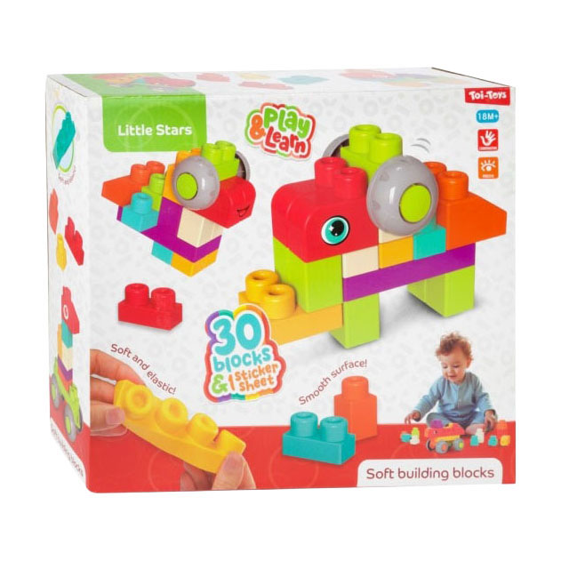 Toi-toys petites étoiles blocs de construction souples - 30 pcs.