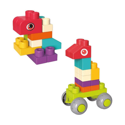 Toi-toys petites étoiles blocs de construction souples dans une boîte de rangement - 48 pcs.