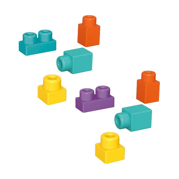 Toi-toys petites étoiles blocs de construction souples dans une boîte de rangement - 48 pcs.