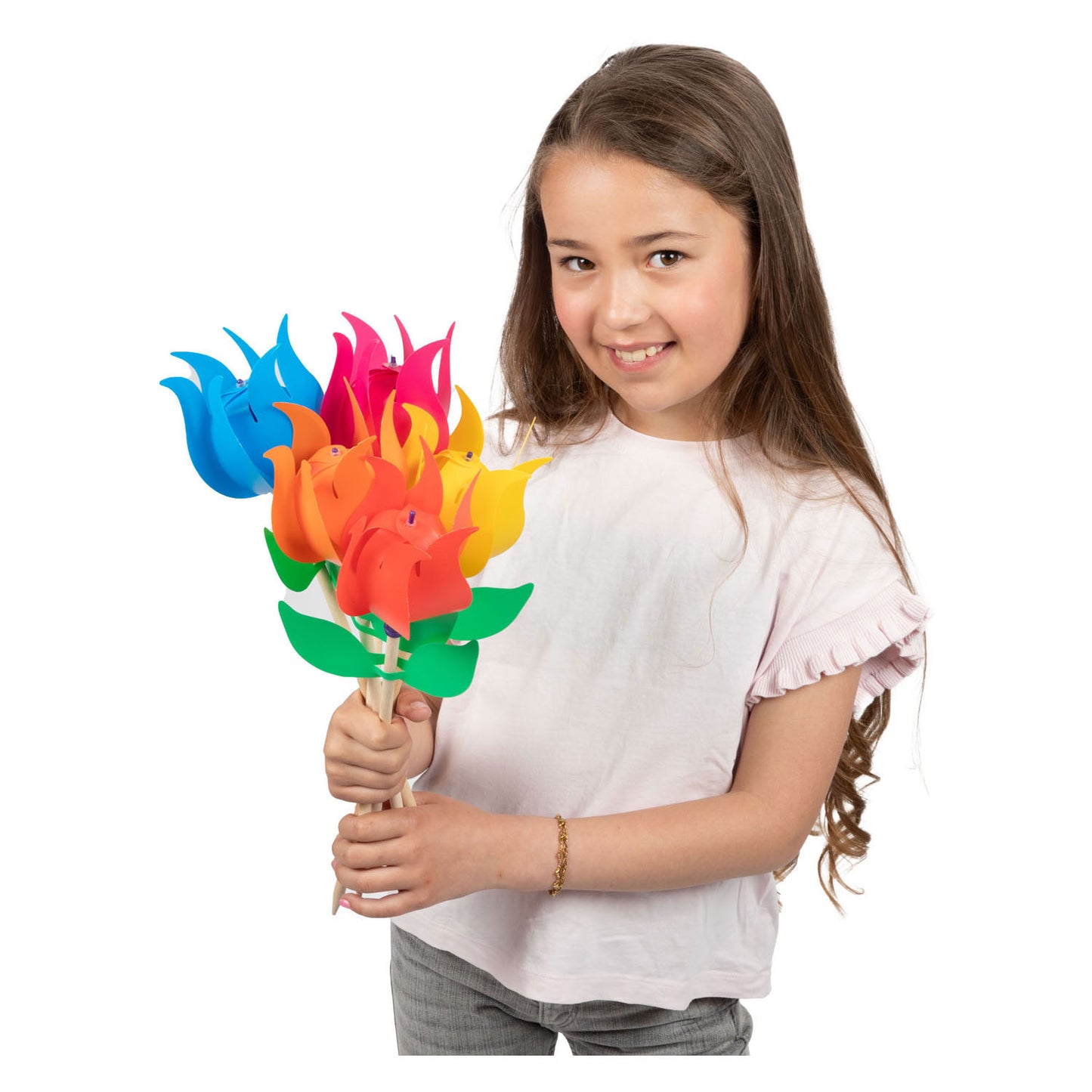Toi-toys moulin à vent en bois tulipe