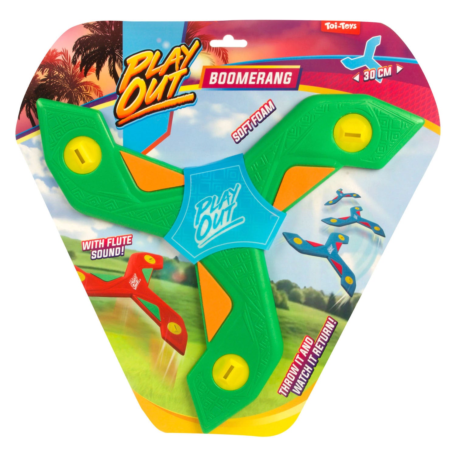 Toi-toys joue un boomerang avec un sifflet 28cm