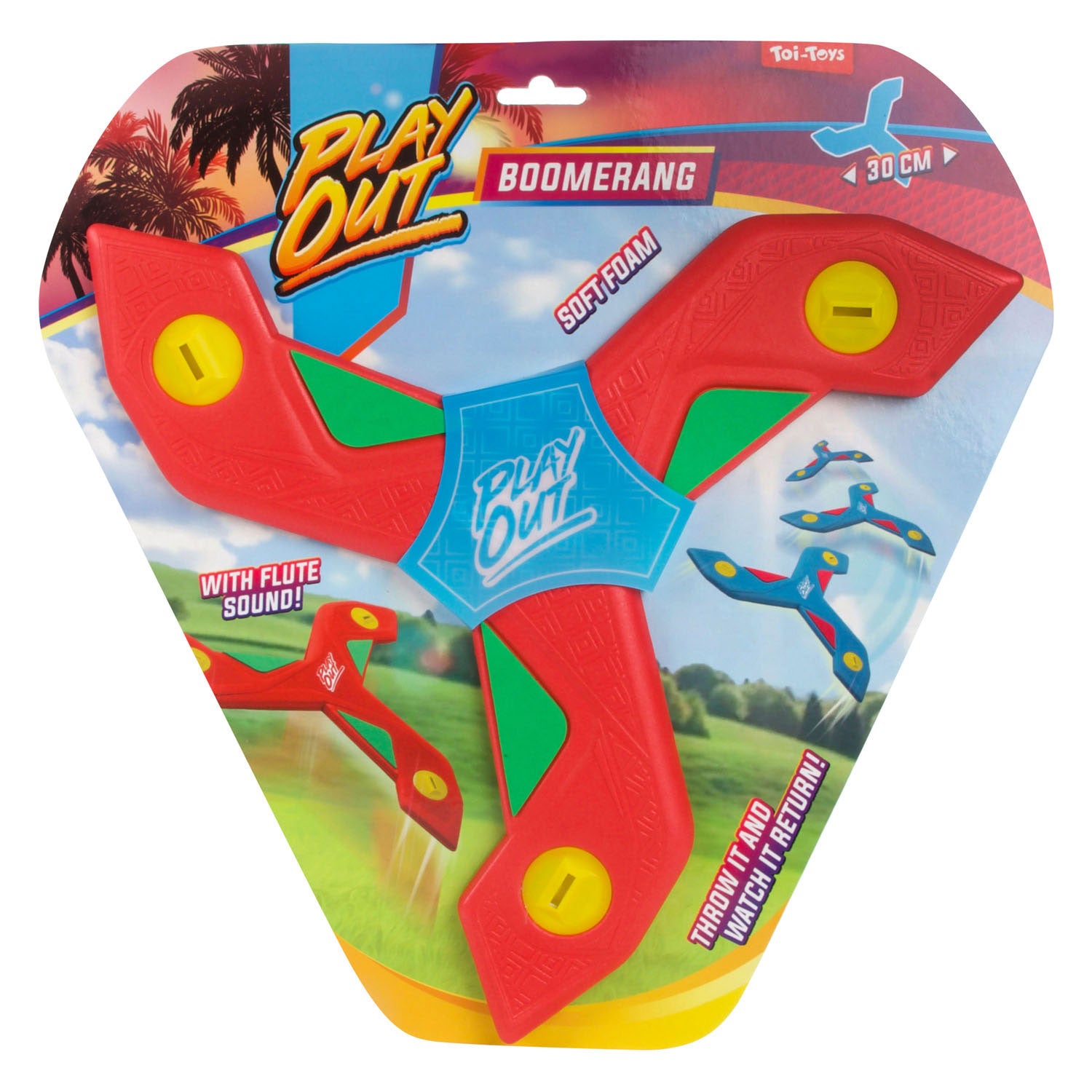 Toi-toys joue un boomerang avec un sifflet 28cm