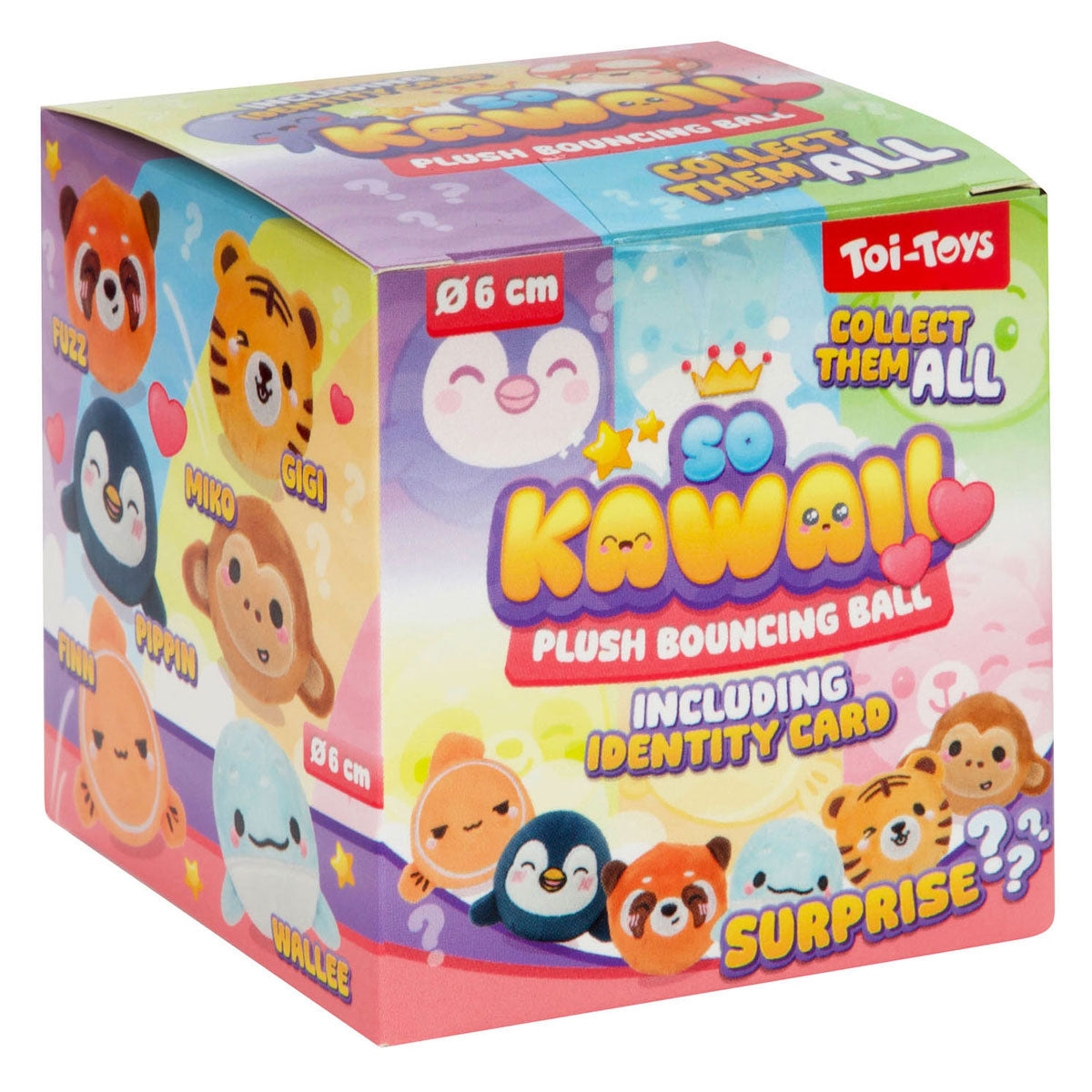 Toi-toys peluche animal balle rebondissante so kawaii - 6cm