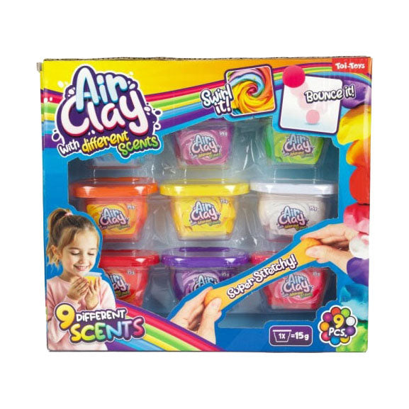 Toi-toys argile crémeuse argile super douce avec parfum - 9 parties.