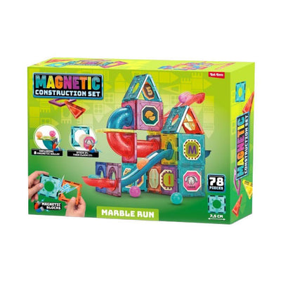 Toi-toys jeu de construction panneaux magnétiques piste de marbre - 78 pièces.