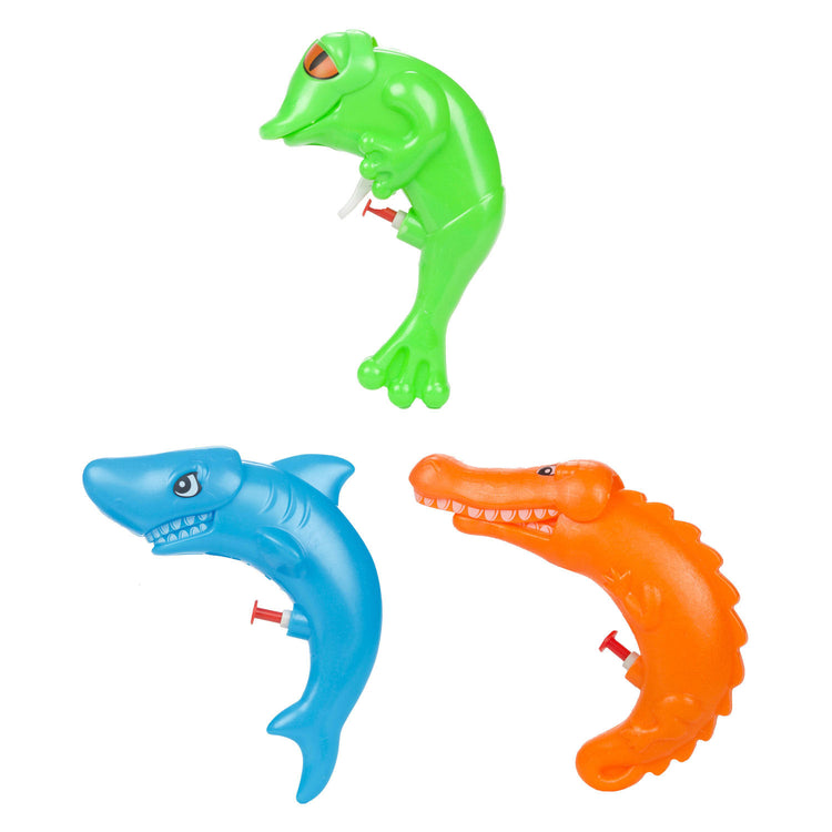 Toi Toys éclabousse un animal avec un pistolet à eau avec une bouche en mouvement