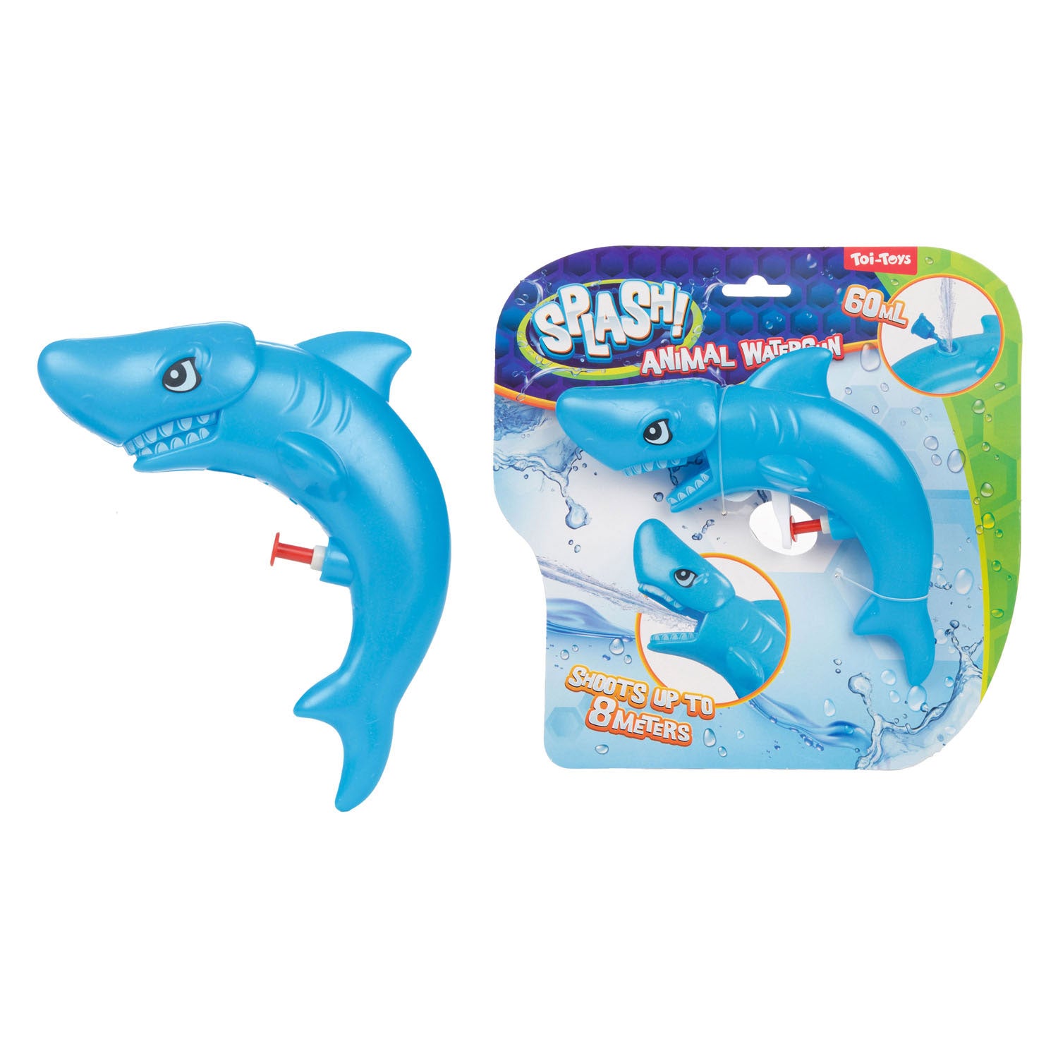Toi Toys éclabousse un animal avec un pistolet à eau avec une bouche en mouvement