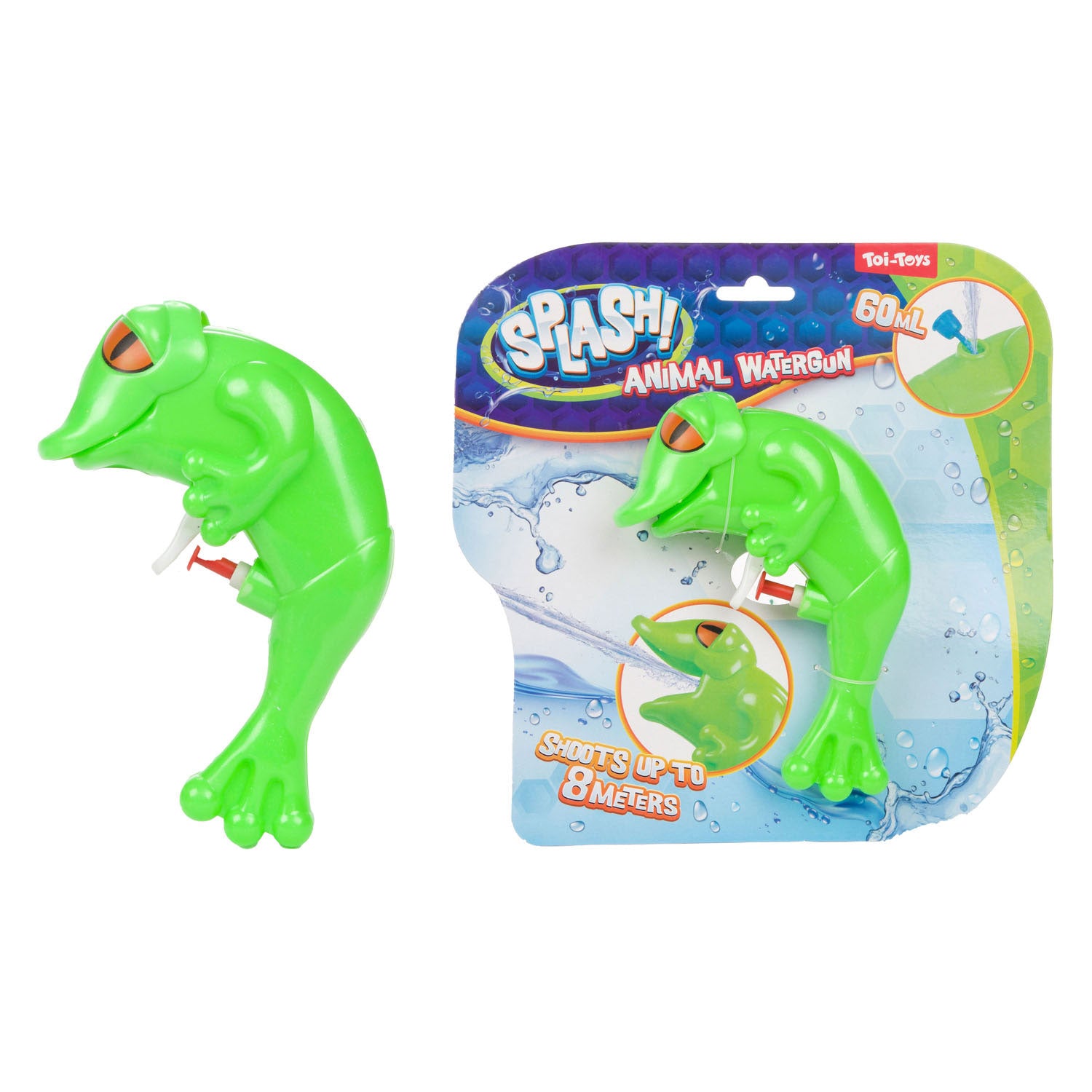 Toi Toys éclabousse un animal avec un pistolet à eau avec une bouche en mouvement
