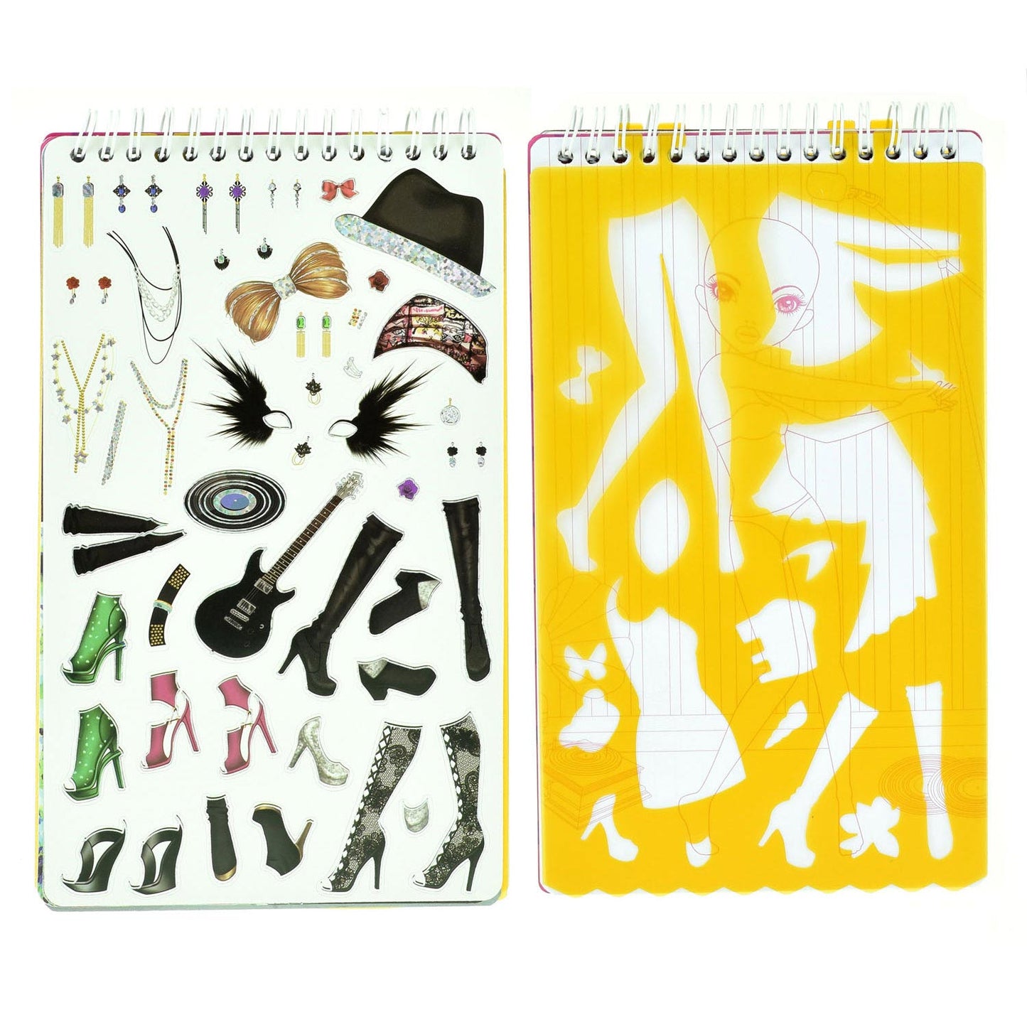 Sketchbook Rockster avec autocollants, diamants et modèles
