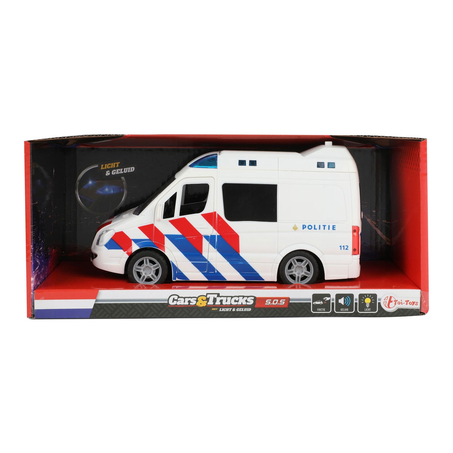 Bus de police avec lumière et son