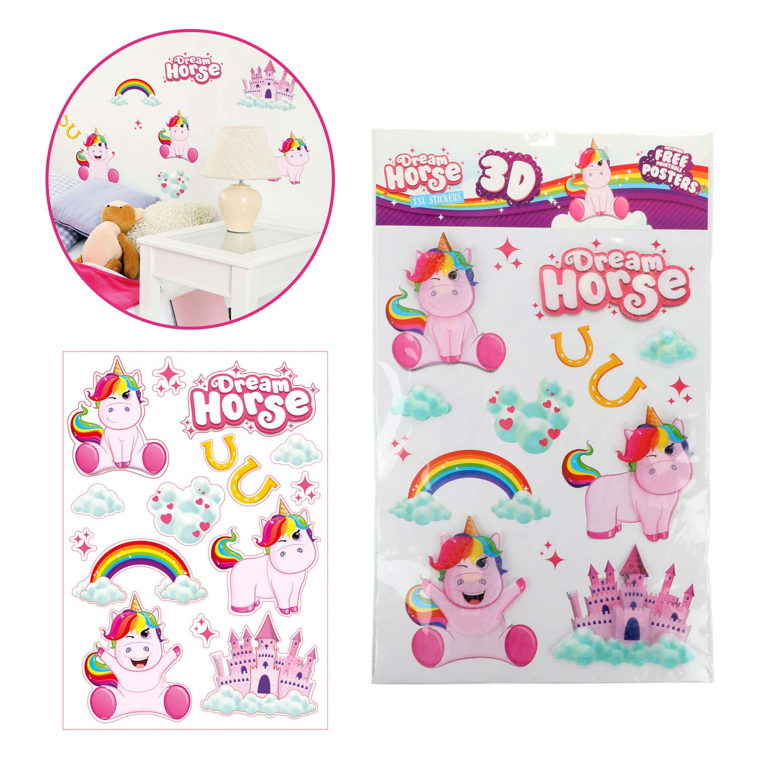 Toi-toys wall déco autocorns de licorne