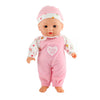 Beau bébé poupée bébé couchée avec bouteille, 30 cm