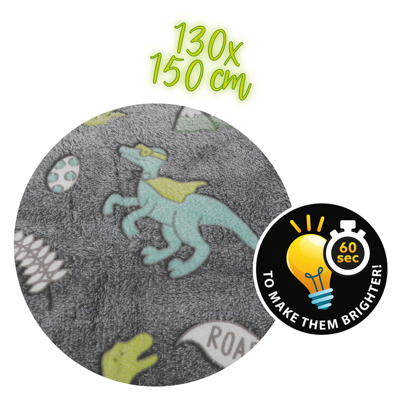 TOI-TOYS Star Toys Glow dans le Dark Deken 150x130 cm