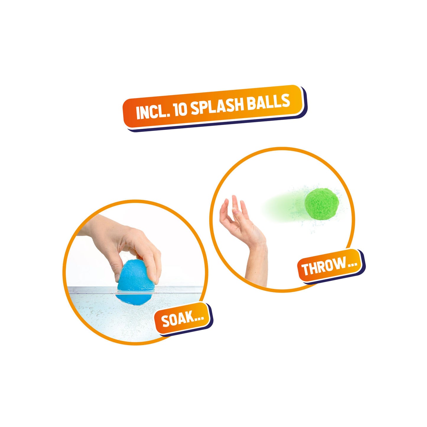 Ensemble de super balles Splash (2 seaux, 10 balles)