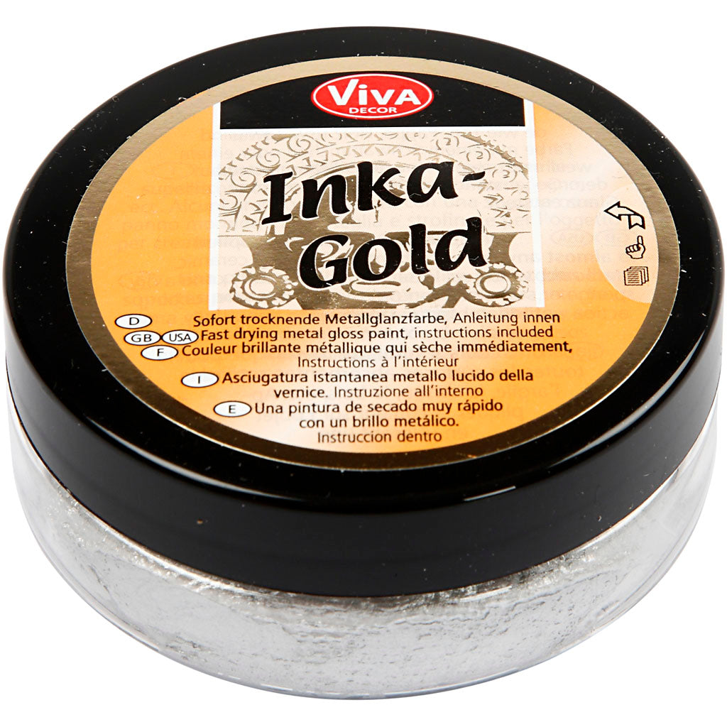 Creativ Company Inka-Gold Glosswax Silver, 50ml