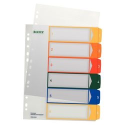 Index du projet leitz 1292-00-00 polypropylène a4 maxi 300 350mu 6 pièces 11 trous