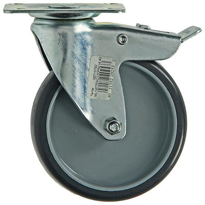 Mack by tente 1003696 - roulette pivotante en caoutchouc 2 billes avec frein ø100mm | 4 pièces