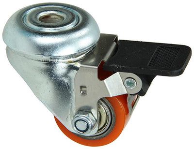 Mack by tente 1010124 - rouleau PU double boule.l centre. trou. frein 35mm orange | 18 pièces