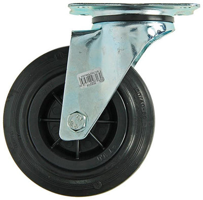 Mack by tente 1049128 - plaque de montage de roue pivotante en caoutchouc avec jante en nylon 160mm | 4 pièces
