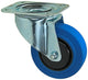 Mack by tente 1058944 - roue pivotante, plaque de roulement en caoutchouc bleu 100 mm | 4 pièces