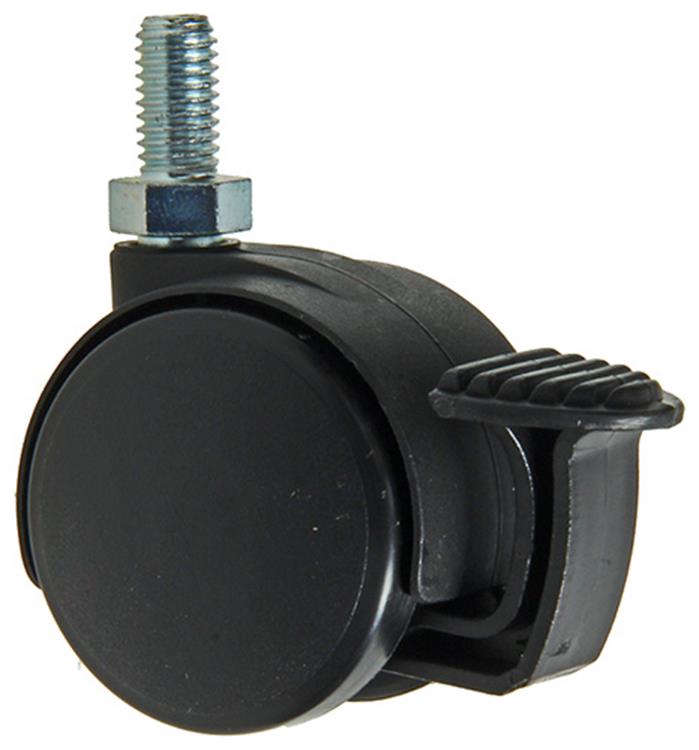 Mack by tente 1058962 - roue pivotante avec fourche de frein simple roue pp, avec filetage 40 mm | 10 pièces
