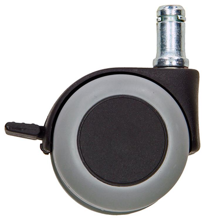 Mack by tente 1058957 - roue pivotante avec fourche de frein simple pp, avec axe 50 mm | 5 pièces