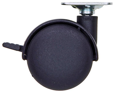 Mack by tente 1058960 - roue pivotante avec fourche de frein simple pp, avec plaque 50 mm | 5 pièces