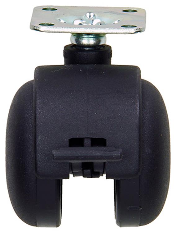 Mack by tente 1058960 - roue pivotante avec fourche de frein simple pp, avec plaque 50 mm | 5 pièces