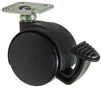 Mack by tente 1058963 - roue pivotante avec fourche de frein simple pp, avec plaque 40 mm | 5 pièces