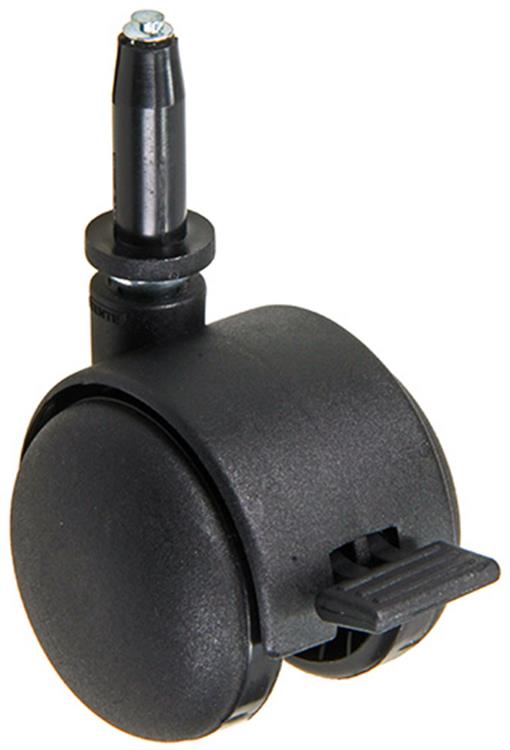 Mack by tente 1058958 - roue pivotante avec fourche de frein simple pp, avec manchon de serrage 50 mm | 5 pièces