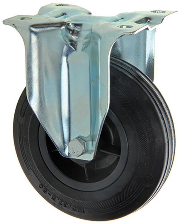 Mack by tente 1049127 - plaque de montage de roue fixe en caoutchouc avec jante en nylon 125mm | 4 pièces