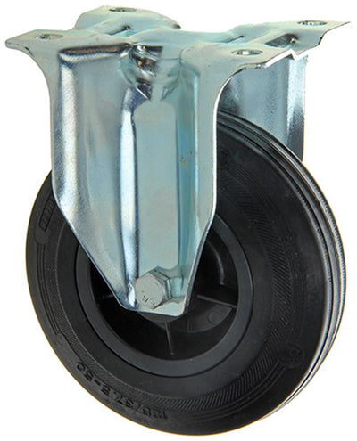 Mack by tente 1049127 - plaque de montage de roue fixe en caoutchouc avec jante en nylon 125mm | 4 pièces