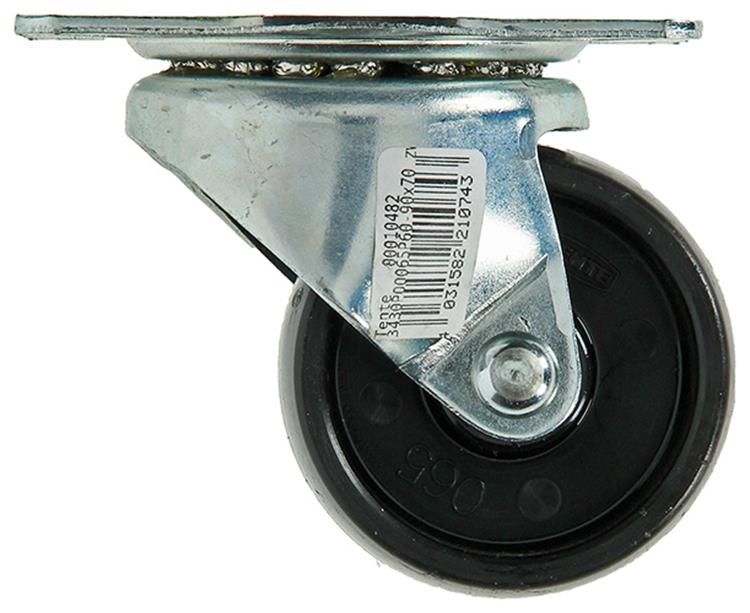 Mack by tente 1013185 - plaque de roulement de glissière de roue pivotante en nylon 65mm | 4 pièces