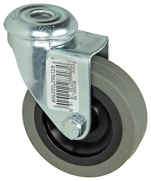 Mack by tente 1013183 - rouleau en caoutchouc 2 roulements à billes trou central 60mm | 6 pièces