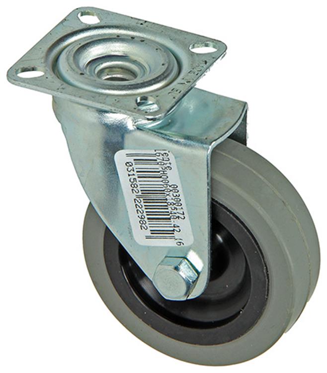 Mack by tente 1013184 - rouleau en caoutchouc 2 roulements à billes avec plateau 60mm | 12 pièces