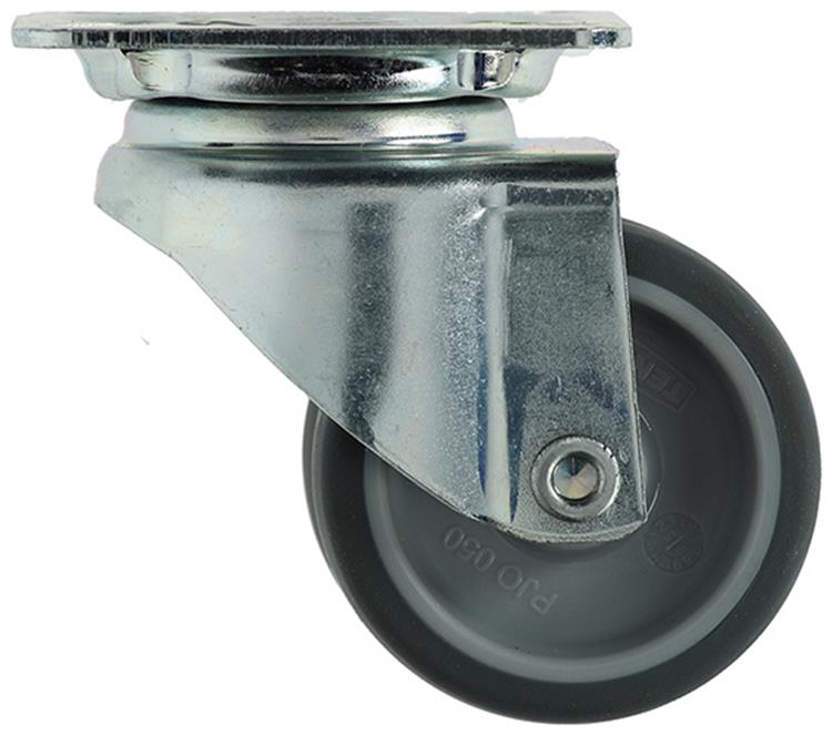Mack by tente 1014734 - double roue pivotante 50mm sur plateau | 8 pièces