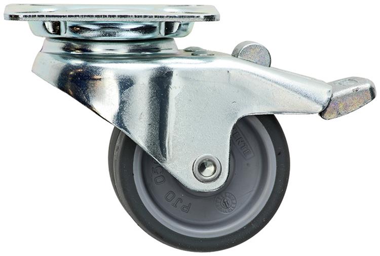 Mack by tente 1014735 - double roue pivotante 50mm sur plateau avec frein | 8 pièces