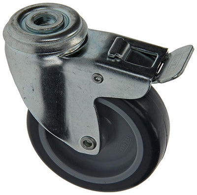 Mack par tente 1015239 - rubb. rouleau + frein 2 roulements à billes, trou central 75mm | 12 pièces