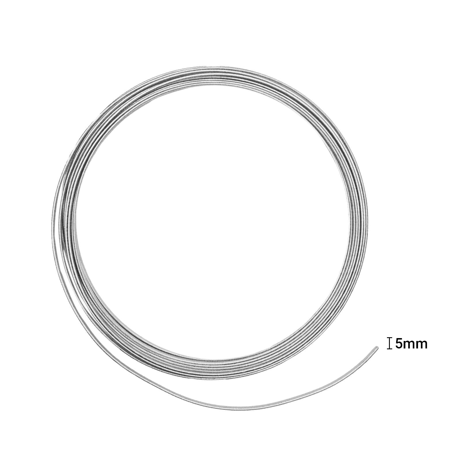 Vaessen creative • fil d'aluminium gaufré plat 5mmx1mmx5m argent