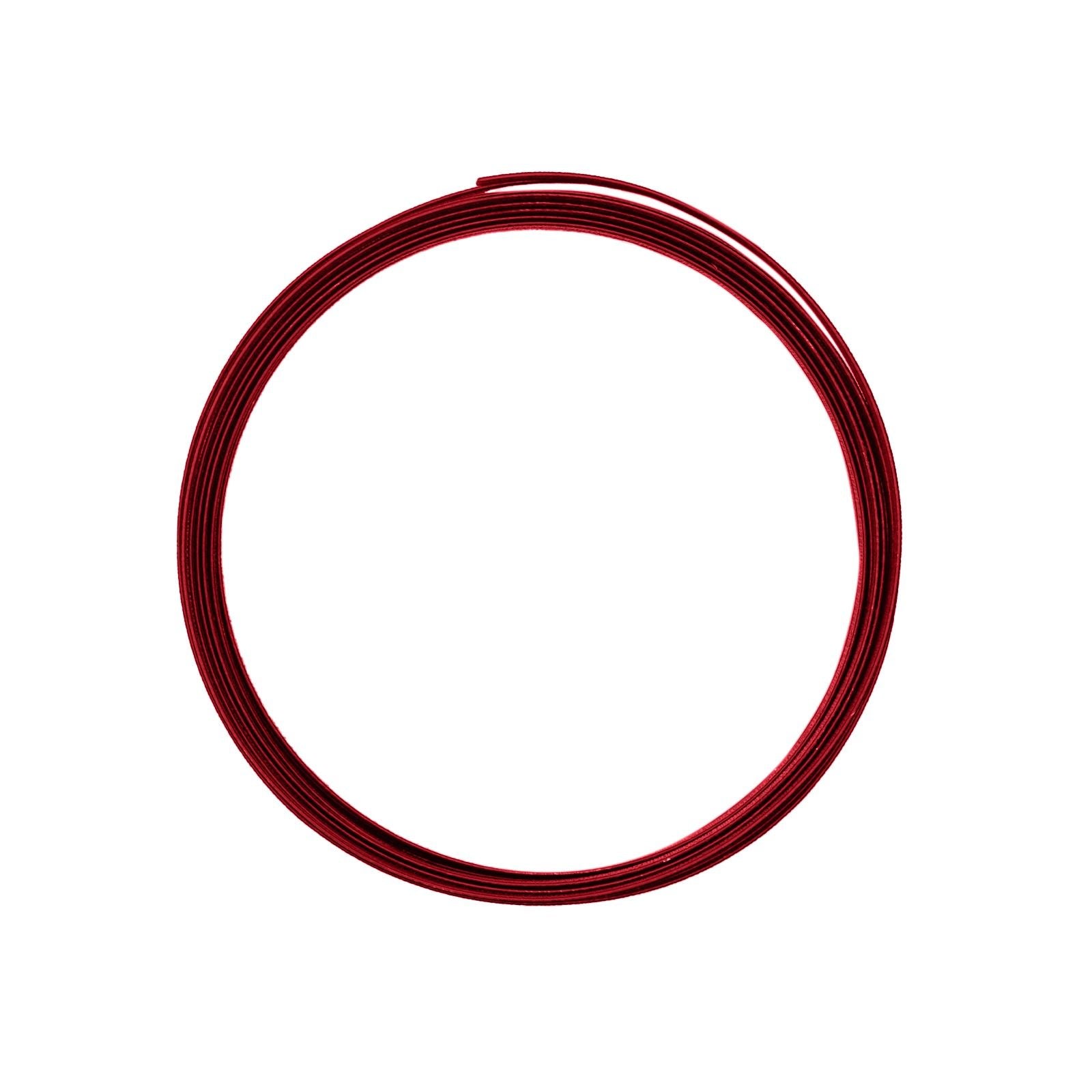 Vaessen creative • fil d'aluminium gaufré plat 5mmx1mmx5m rouge