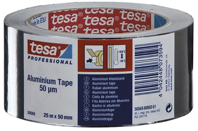 Tesa professionnel 1002624 - tesa alu.tape 25mx50mm | 18 pièces
