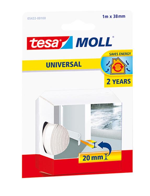 Sangle Tesa Tour Porte intérieure 1M x 38 mm sur rouleau blanc