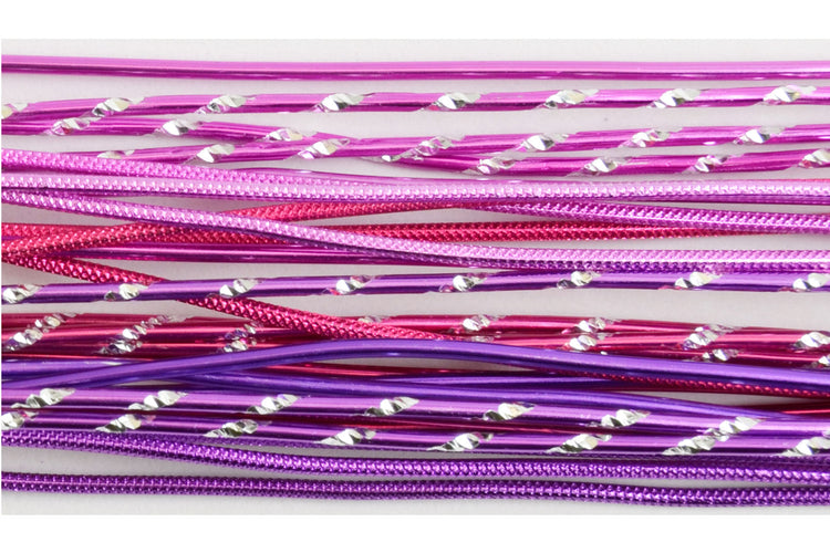 Vaessen creative • kit bijoux tiges alu 40cmx2mm violet-rose 27pcs.